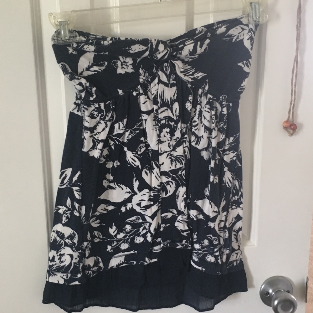 strapless top from hollister